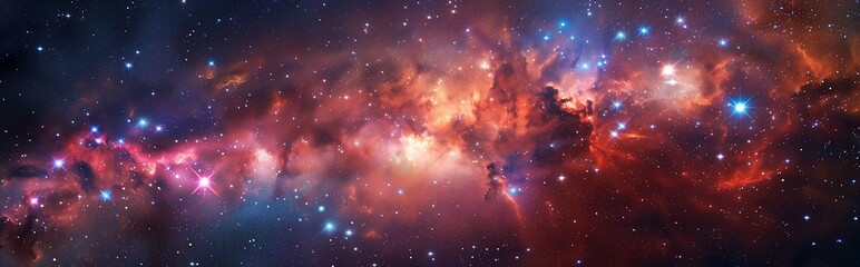 Wall Mural - A vast universe with many twinkling stars