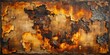 © Caitlin - Scorched Canvas: A fiery background with charred and distressed textures, conveying a sense of age and decay.