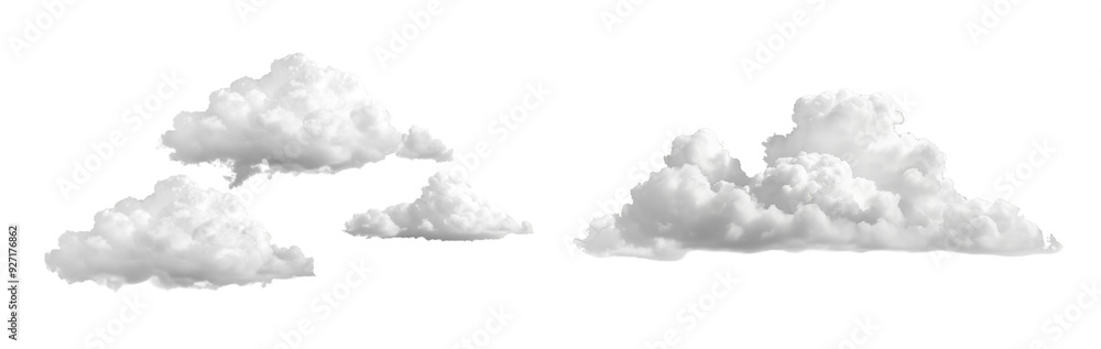 White clouds on transparent background Stock Photo | Adobe Stock