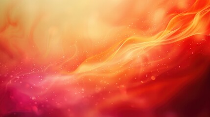 Leinwandbilder - An abstract image with a soft, blurred background in shades of orange and red. The image features delicate swirls of light that appear to shimmer and dance across the background, creating a sense of m