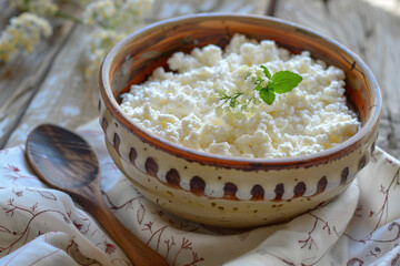 Wall Mural - Natural cottage cheese.