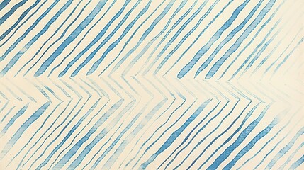 Wall Mural - A close-up shot of a repeating pattern of diagonal blue lines on a white background, creating a subtle zigzag effect.