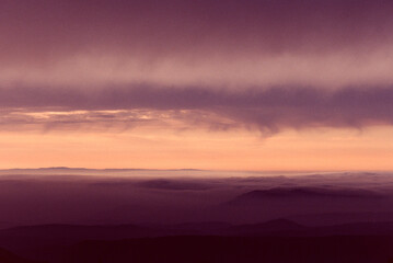 Wall Mural - sunset over the mountains