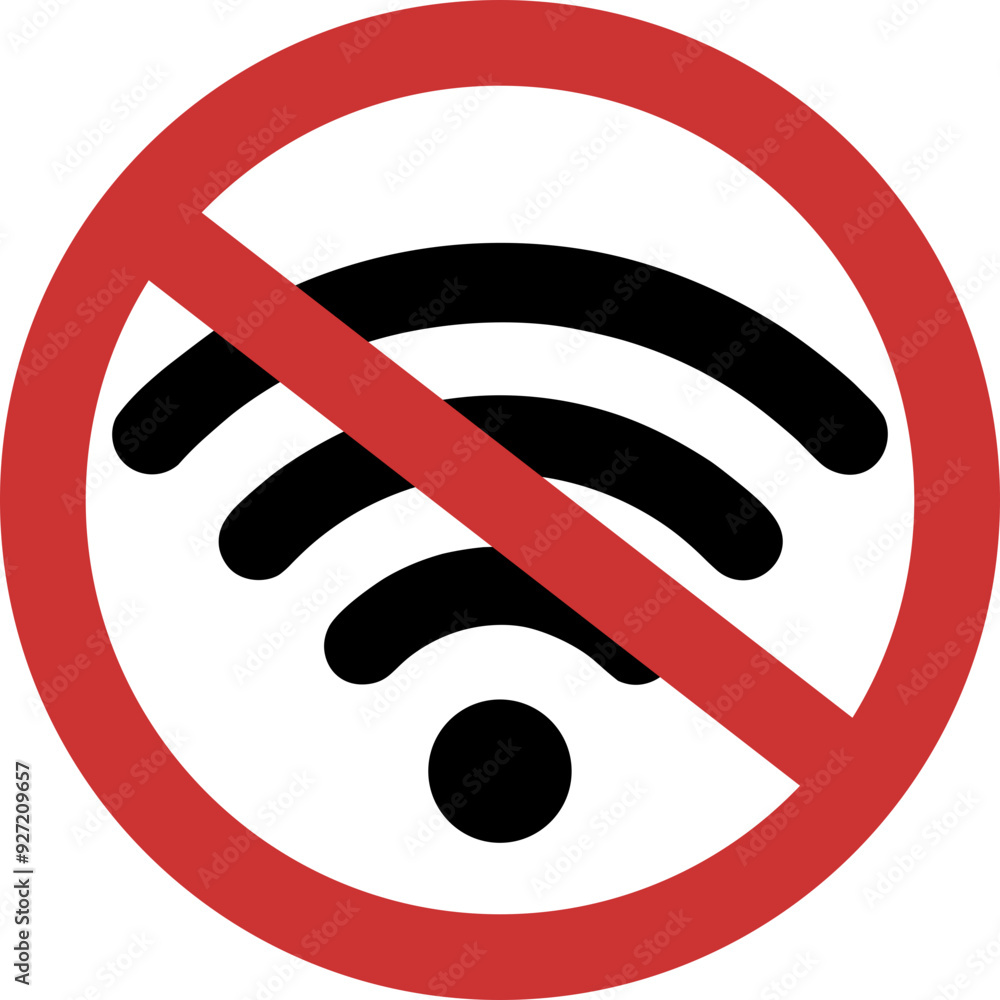 Internet Use Prohibited Prohibited wifi symbol meaning prohibited wireless connection to the ...