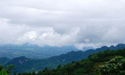 clouds over mountain