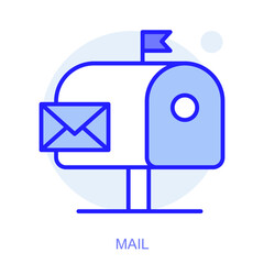 Symbol of a mail. Vector illustration