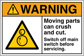 ANSI Z535 Warning Hazard Sign...