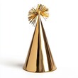 © InnovPixel - A shiny gold party hat with a playful pom-pom on top, perfect for celebrations and festive occasions