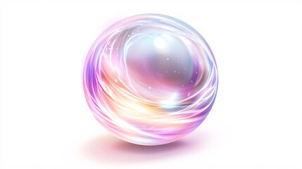 A glowing pearl with swirling magical light, illustrated as a mystical gem icon on a white background