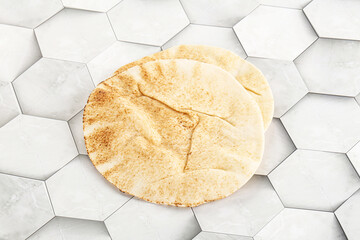 Wall Mural - Traditional eastern round pita bread