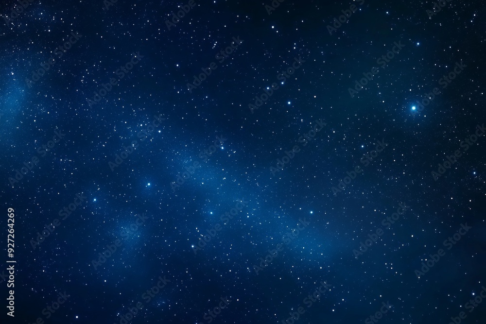 Starry Night Sky with Distant Nebulae and Twinkling Stars Against a ...