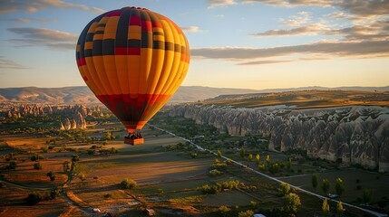 Breathtaking Aerial Adventure Across Scenic Landscapes In Hot Air Balloon