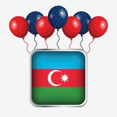 Wall Mural - Azerbaijan Flag Independence Day Celebration