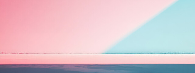Wall Mural - A pink and blue background with a blue line in the middle