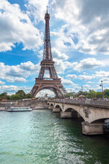Wall Mural - view of paris with eiffel tower