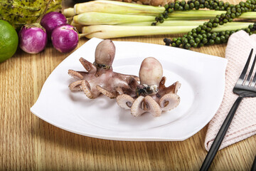 Sticker - Delicous luxury seafood - boiled octopus