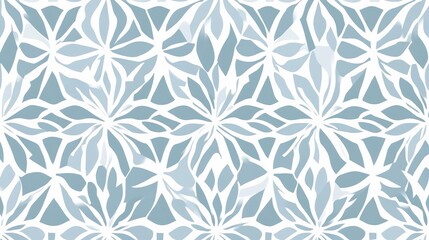 Wall Mural - Repeating elements in light blue and white.