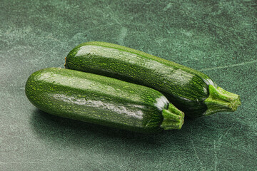 Canvas Print - Raw green ripe zucchini vegetable