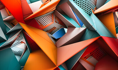 abstract 3d geometric background design