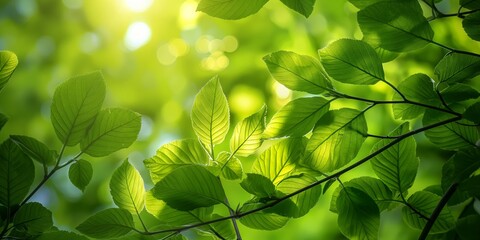 A leafy green tree with sunlight shining through the leaves