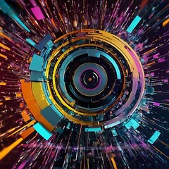 Dynamic modern technology animation background, background of cyber cyberspace technology web futuristic background, worldwide technology concept