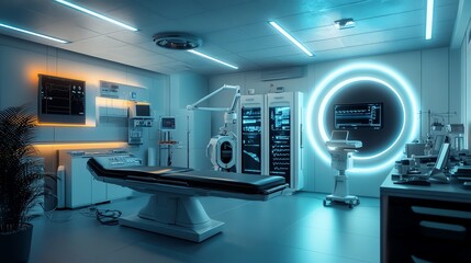 Poster - Futuristic Operating Room Interior