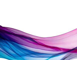 Sticker - abstract colorful blue, pink blend wave lines and technology on a white isolated background. generat