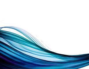 Sticker - abstract wave design on a white isolated background. generative ai.