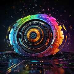 Dynamic modern technology animation background, background of cyber cyberspace technology web futuristic background, worldwide technology concept