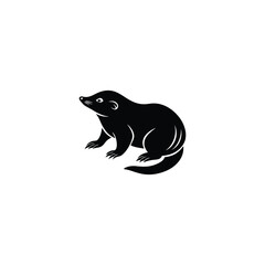 Wall Mural - black and white mole