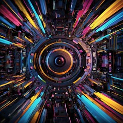 Dynamic modern technology animation background, background of cyber cyberspace technology web futuristic background, worldwide technology concept