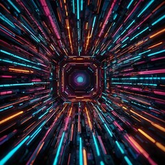 Dynamic modern technology animation background, background of cyber cyberspace technology web futuristic background, worldwide technology concept