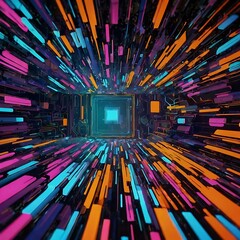 Dynamic modern technology animation background, background of cyber cyberspace technology web futuristic background, worldwide technology concept