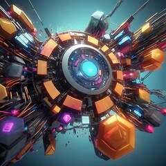Dynamic modern technology animation background, background of cyber cyberspace technology web futuristic background, worldwide technology concept