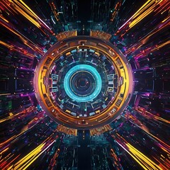 Dynamic modern technology animation background, background of cyber cyberspace technology web futuristic background, worldwide technology concept