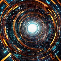 Dynamic modern technology animation background, background of cyber cyberspace technology web futuristic background, worldwide technology concept