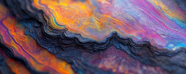 Poster - A close-up of an oil well surface 