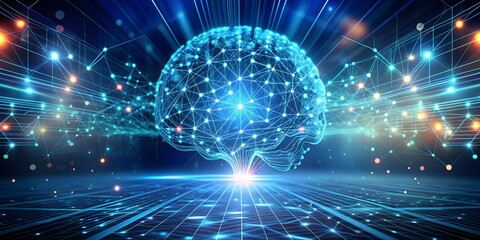 Artificial intelligence learning algorithms in action, AI, machine learning, robotics, technology