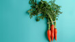 © AnggalihPs - Minimalist composition three carrot with blue background