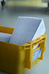 mailbox with letter mailing sorted by zip code for delivery and postage optimization when sending ma