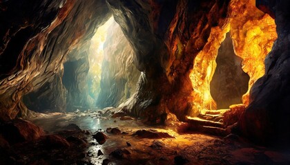 Canvas Print - cave in the cave