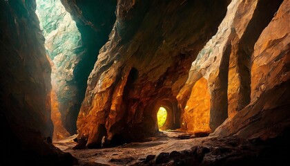 Canvas Print - cave in the cave