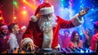 © Mystery - Lively Christmas party with Santa Claus as DJ