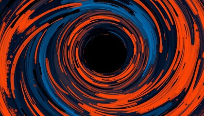 Wall Mural - Isolated Retro Jazz Vortex on Transparent Background