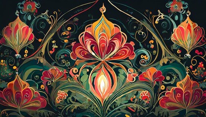 Poster - abstract floral background