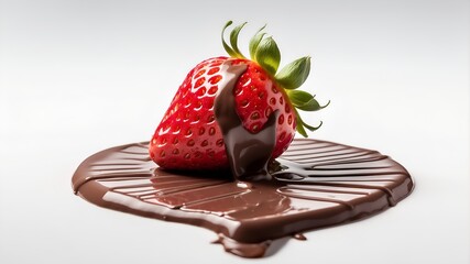 Wall Mural - chocolate and strawberry