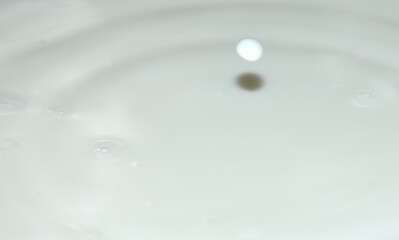 drop of white fresh milk falling to surface splashing and making wave background and texture