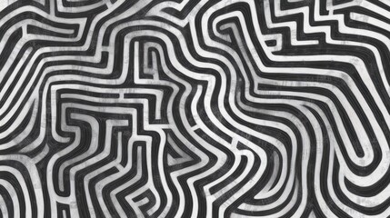 Poster - Abstract black and white striped pattern with a textured background.