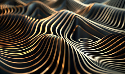 abstract 3d render detail waves and sparkle background