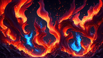 Fantasy Inferno Fantastical colors background shadow 3d wallpaper